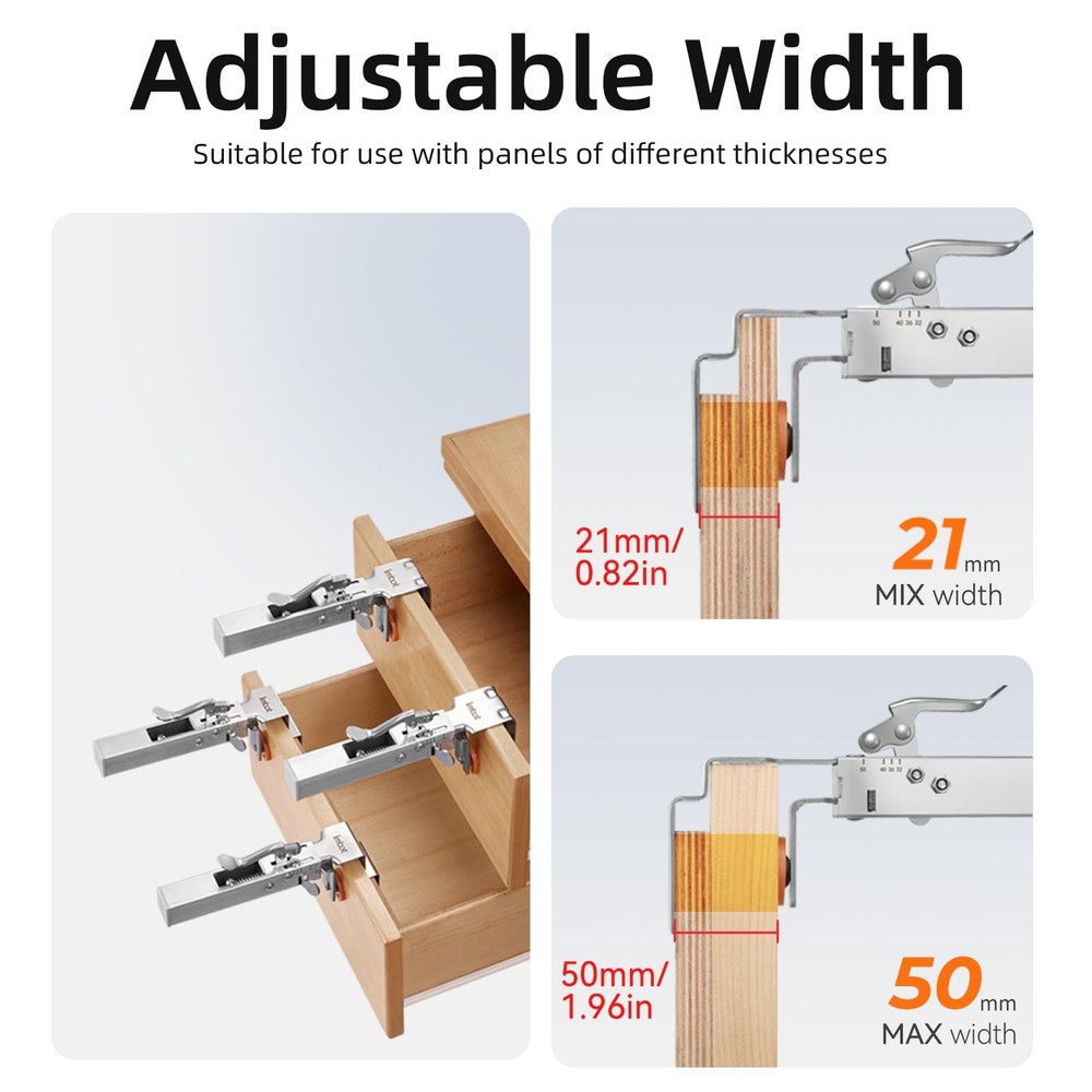 2 Pack Drawer Front Installation Clamps，Quick-Install Drawer Mounting Clips，C...