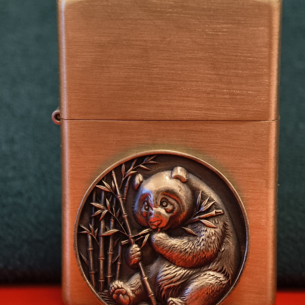Panda Round Brass Label Kerosene Lighter Label Price excludes lighter