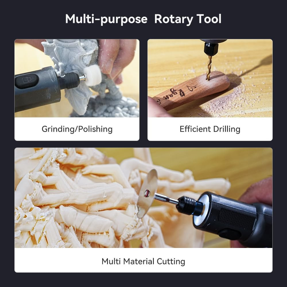 Cordless Rotary Tool Kit with 24PCS Accessories,Multi-Functional, 6 Variable Spe