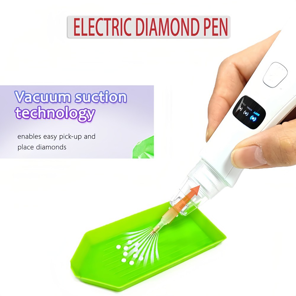 Electric Diamond Painting Pen Vacuum Diamond Art Pen No Wax Needed Rechargeable