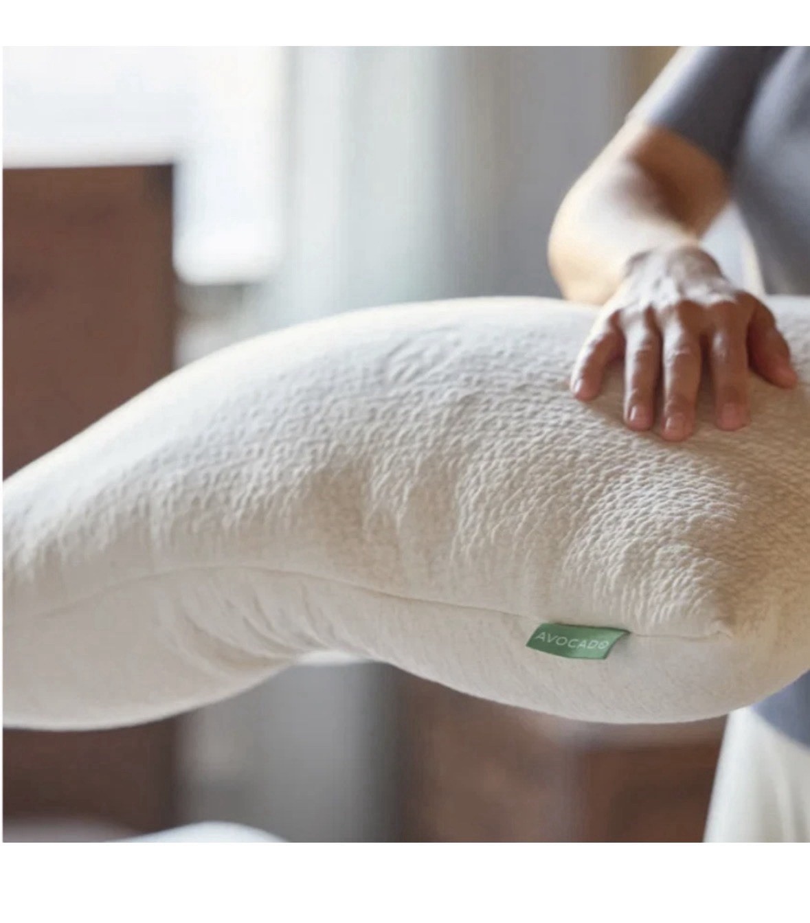 Avocado 100% Certified Organic Bed Pillow w/ Natural Latex and Kapok Fill Queen