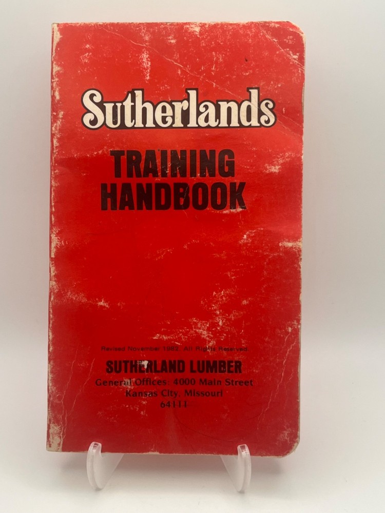 Vintage Sutherland  Lumber Company Training Handbook