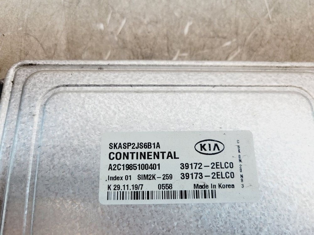 2020 2021 KIA SOUL 2.0L A/T WITHOUT PUSH BUTTON START ENGINE CONTROL MODULE ECM