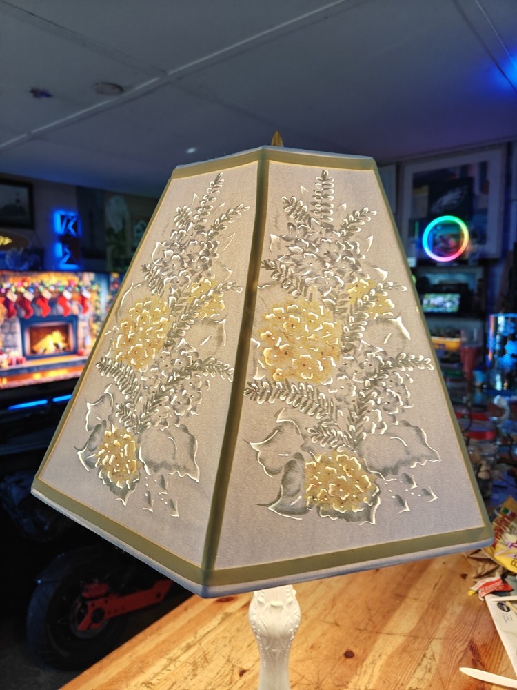 Stunning Lamp W Light Shine Thru Shade