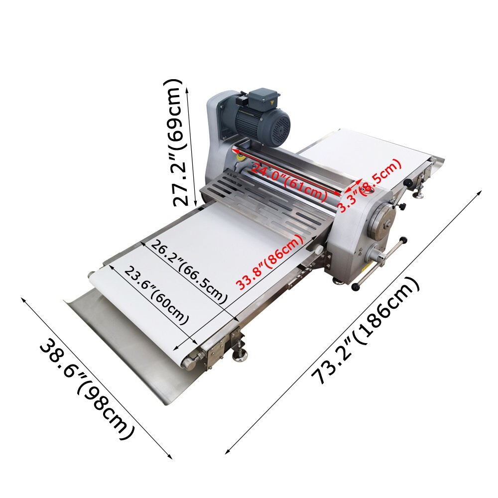Bakery 110V Dough Roller Sheeter Press Puff Pastry Machine Egg Tart Maker