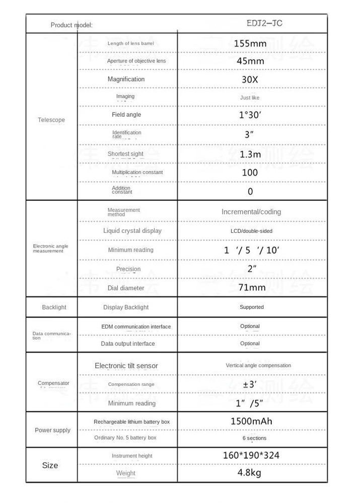 High-precision dual-laser electronic theodolite Construction engineering Tool