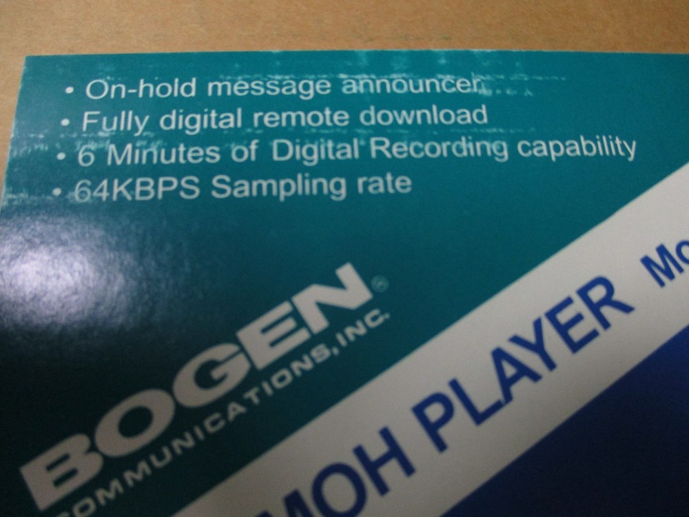 NEW BOGEN MESSAGE ON HOLD PRO 6 DRDX SYSTEM