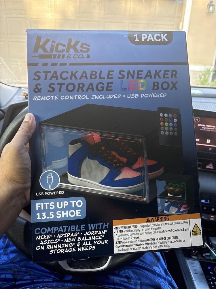 Kicks & Co Stackable Sneaker & Storage LED Display Box