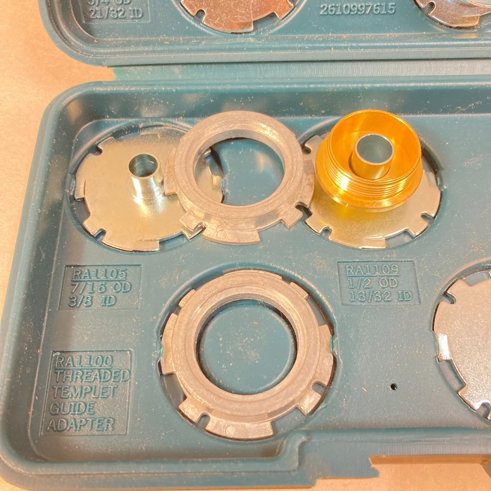 Bosch Router Template Guide Set 8 Pc #RA1121 w/ Case