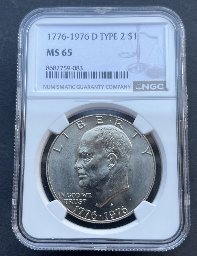 1976-D Type 2 Eisenhower Dollar NGC MS65 Bicentennial