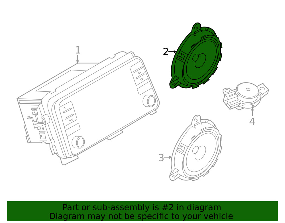 Genuine Nissan Speaker 28156-5EA0A