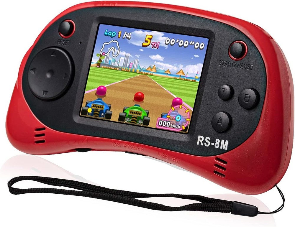 16 Bit Handheld Game Player - Lightweight, Rechargeable & Includes Accessories