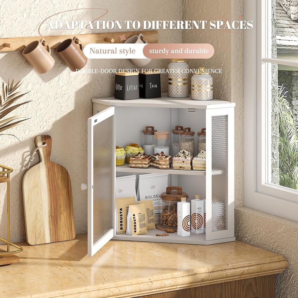 Corner Bread Box Kitchen Countertop Extra Large Capacity Farmhouse Bread Box