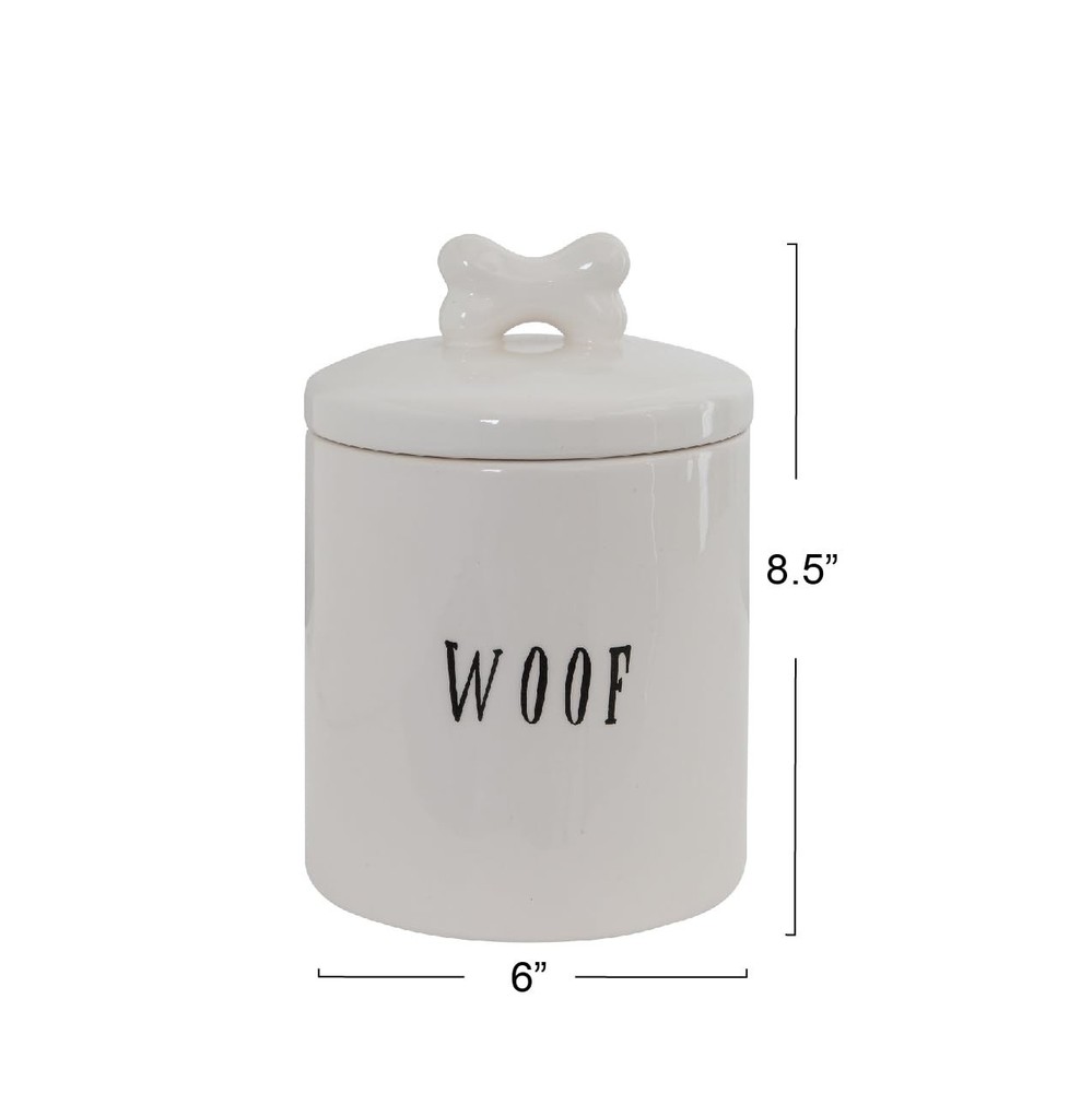 Woof Jar with Bone Handle on Lid