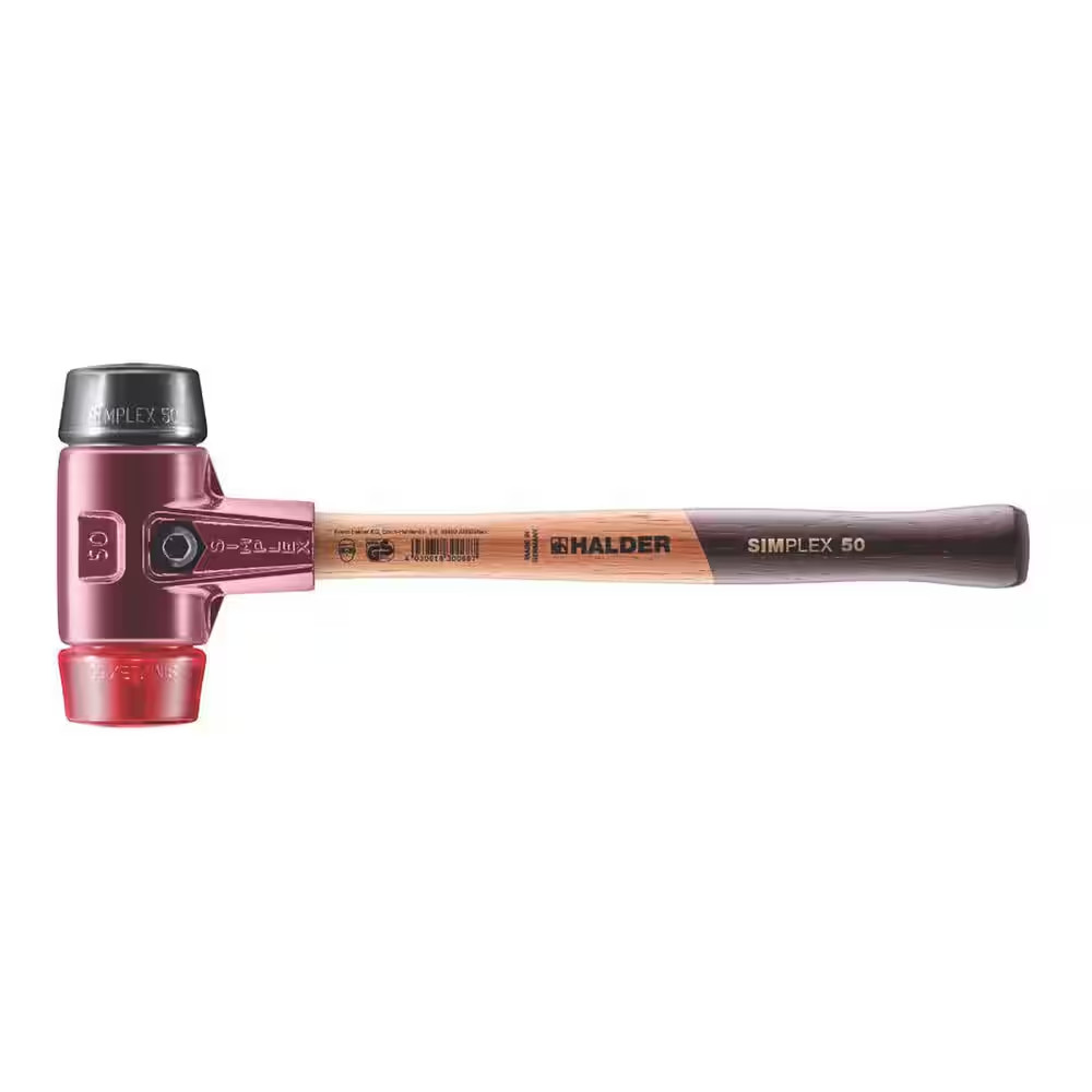 Simplex 50 2.5 Lbs. Mallet with Black Rubber and Red Plastic Inserts