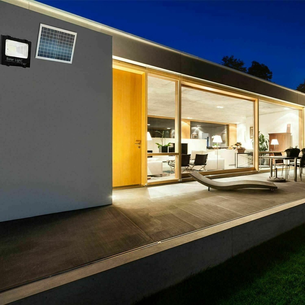 25W LED spotlight with twilight solar panel with IP67 remote control