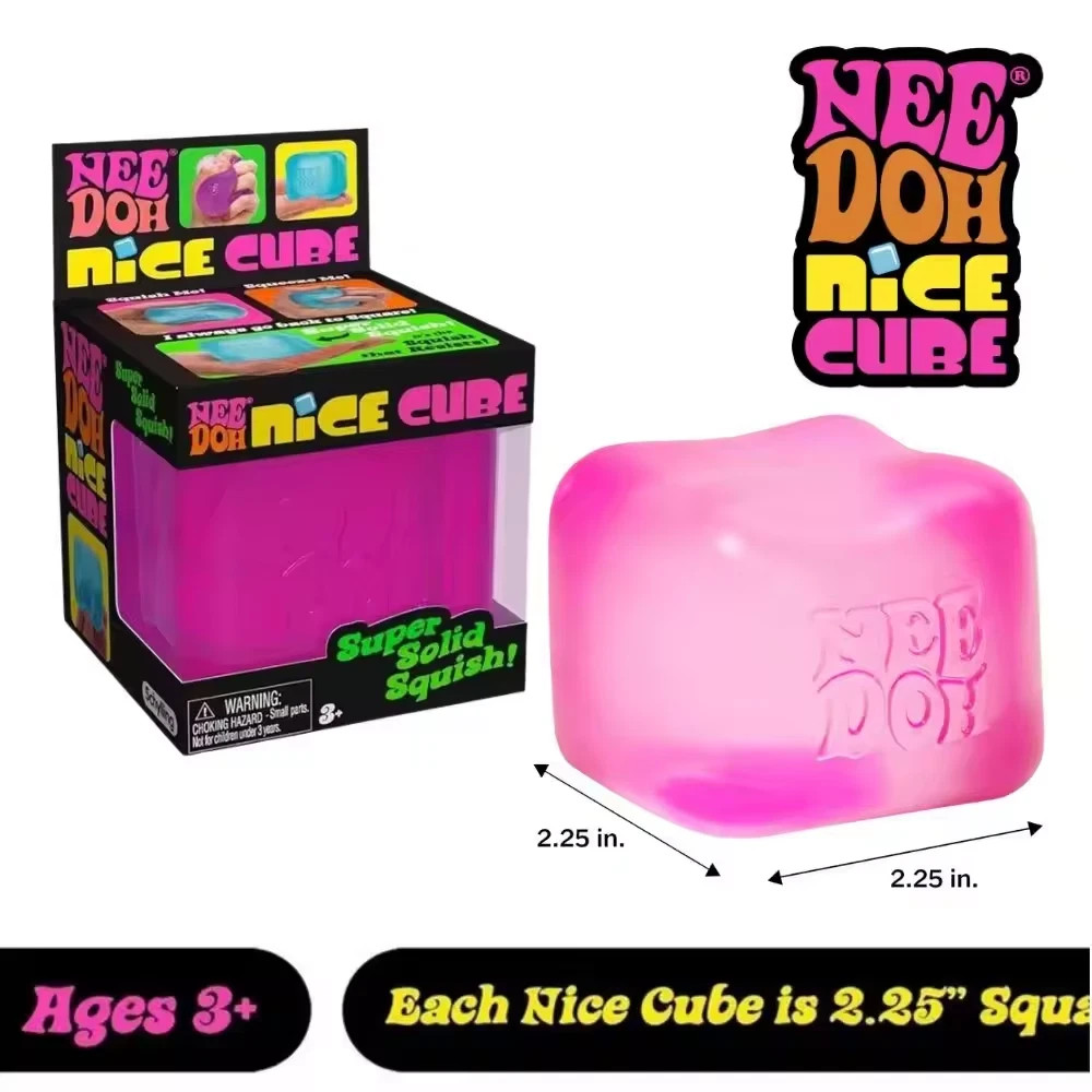 2026 Needoh Nice Cube 2.25" Super Solid Squish Sensory Squeeze Toy
