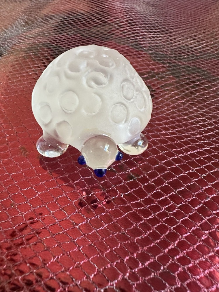 Frosted Crystal Turtle Figurine