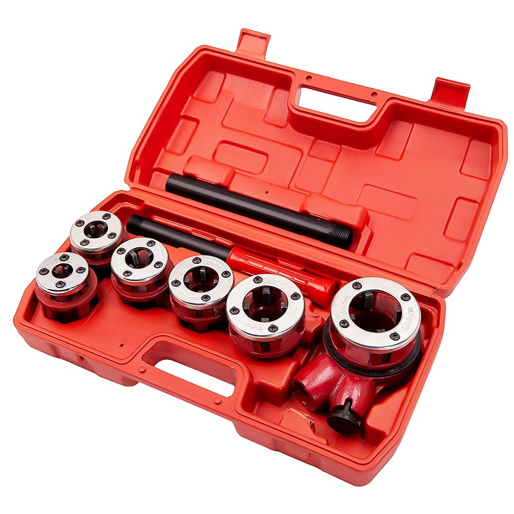 Ratchet Pipe Thread Threader Die Handle Tube Lengthening Bar Tool set 3/4''