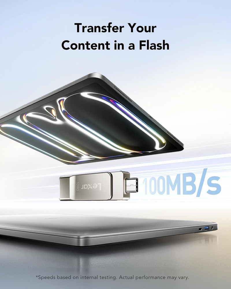 D40E 128GB Elegant USB Flash Drive - Dual Connectors & Secure AES Encryption