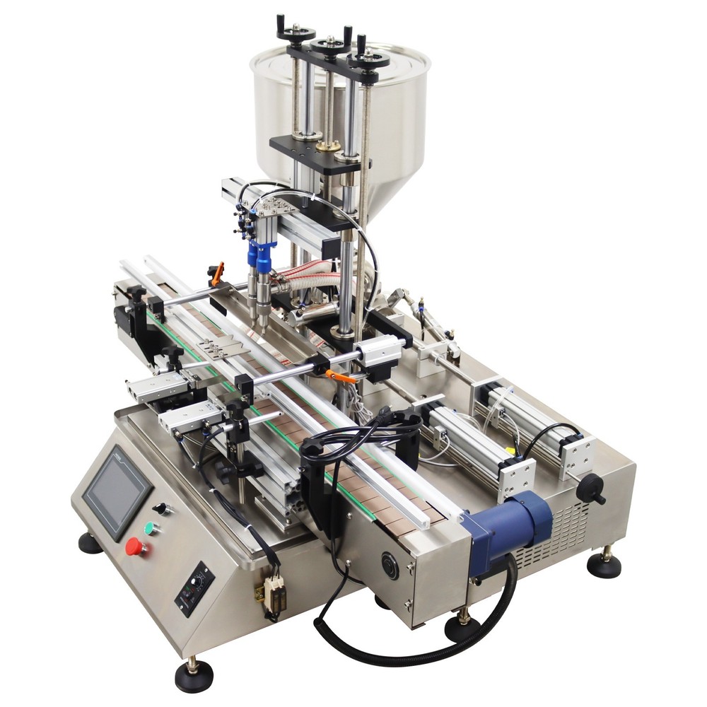 8mm Double Head Automatic Pneumatic Paste&Liquid Filling Machine 10-100ml