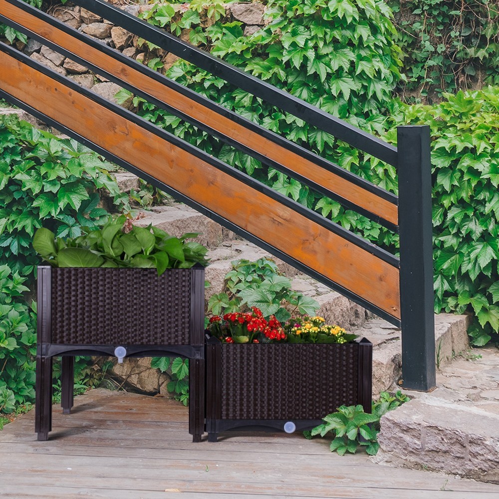 NEW! Modern Home Raised Planter Kit - Stackable Modular Flower/Garden Bed Kit