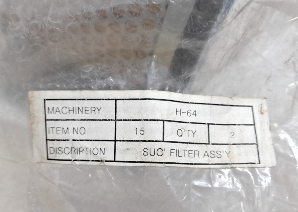 Suction Filter Assembly Item No 15 For H-64 Tanabe Compressor