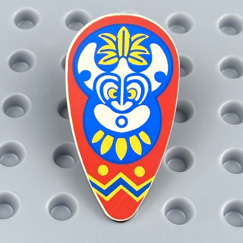 LEGO Minifigure Shield Ovoid w/ Islanders Mask Pattern - Pirates