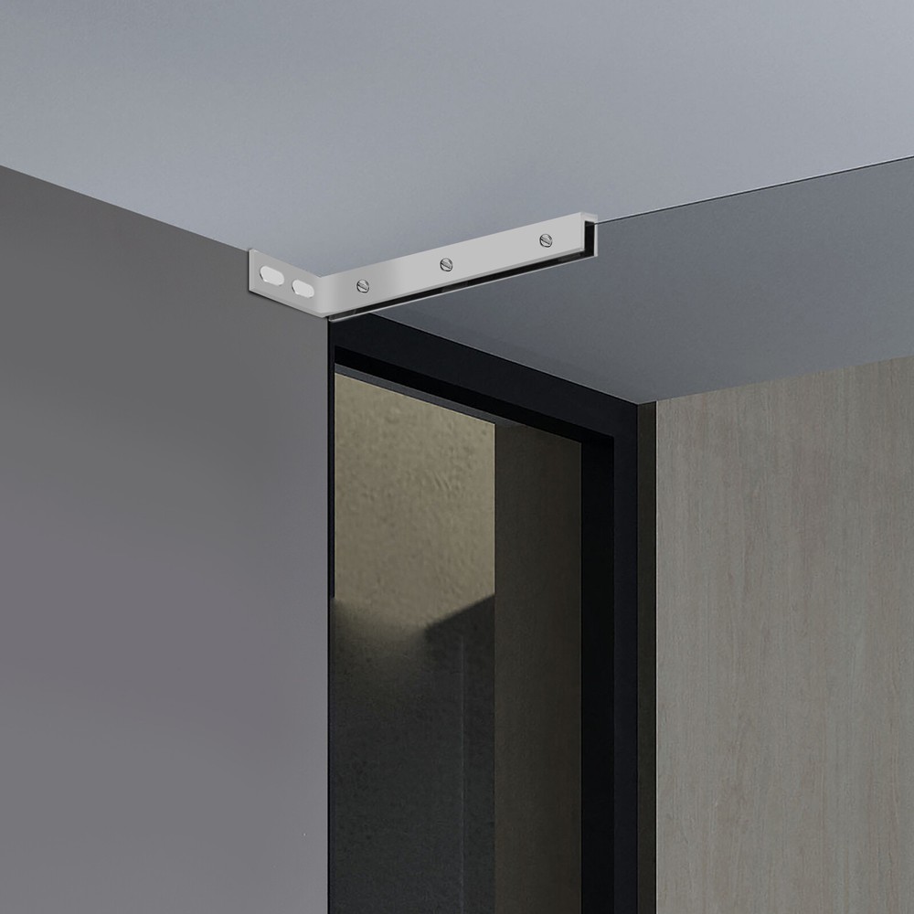 Glass Door L-Shape Stabilizing Bracket, Glass Support Bracket Stabilizer