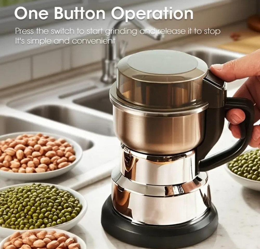 Spice Grinder Electric，Electric Coffee and Spice Grinder, Multi-Function Pulveri