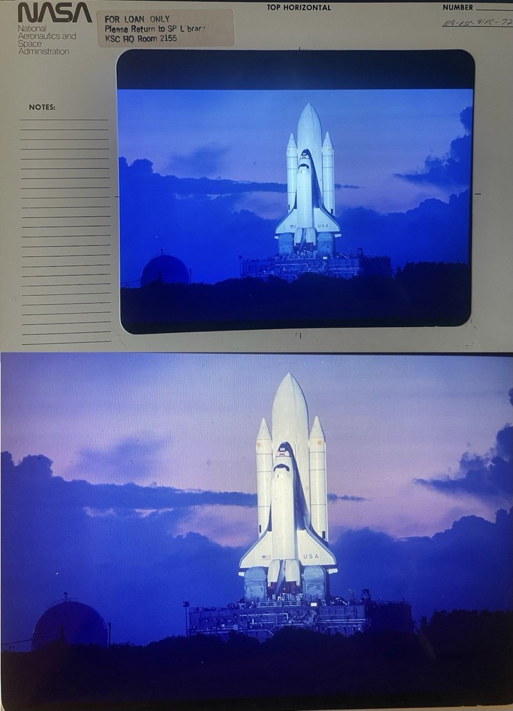 1972-1990 NASA Space Shuttle Program 100+ Large Transparency Presentation lot
