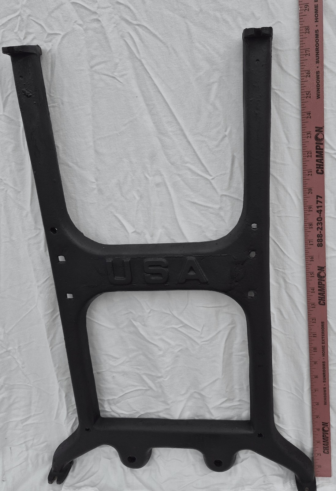 Antique Industrial Vintage Cast Iron Table Legs USA 28 Inches Tall