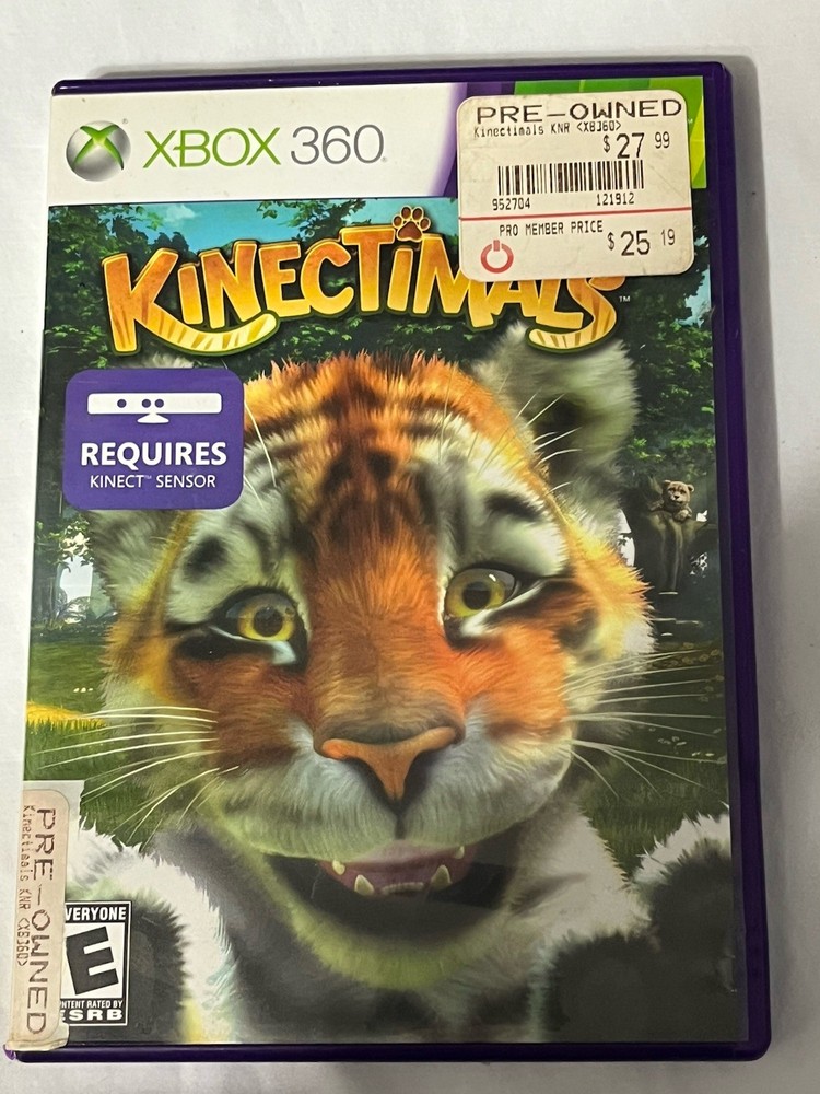 Xbox 360 Kinect Motion Sensor Camera 1414 + Kinectimals Game Bundle - Black OEM