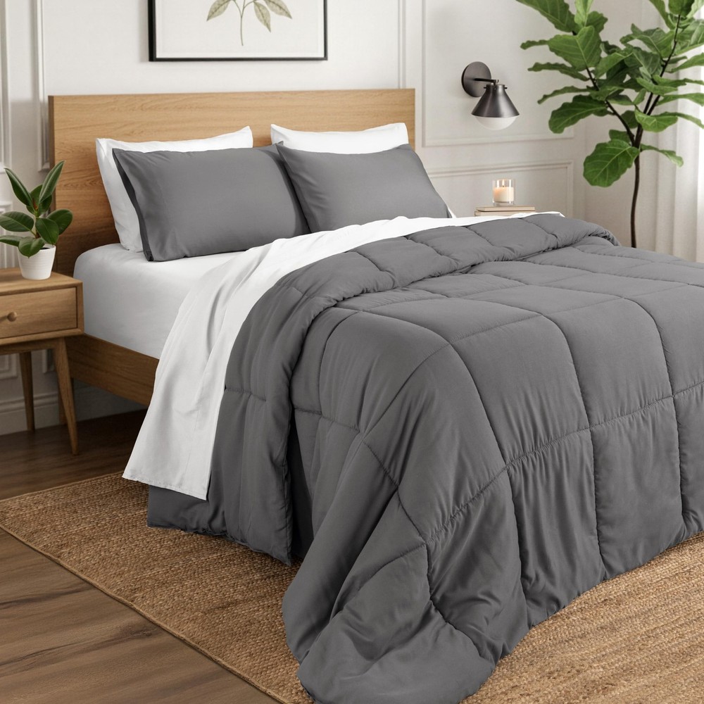 Comforter Set - Comfy, Breathable, All Season - Down Alternative Comforter & ...