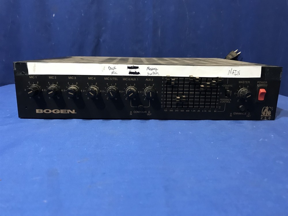 BOGEN COMMUNICATIONS GS250 INTERCOM Equalizer PA Amplifier FOR PARTS