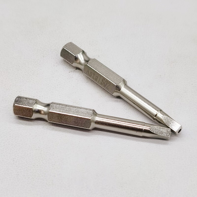 2pcs SQ2 Magnetic Security Square Screwdriver Bit 1/4" Hex Shank 2" Length