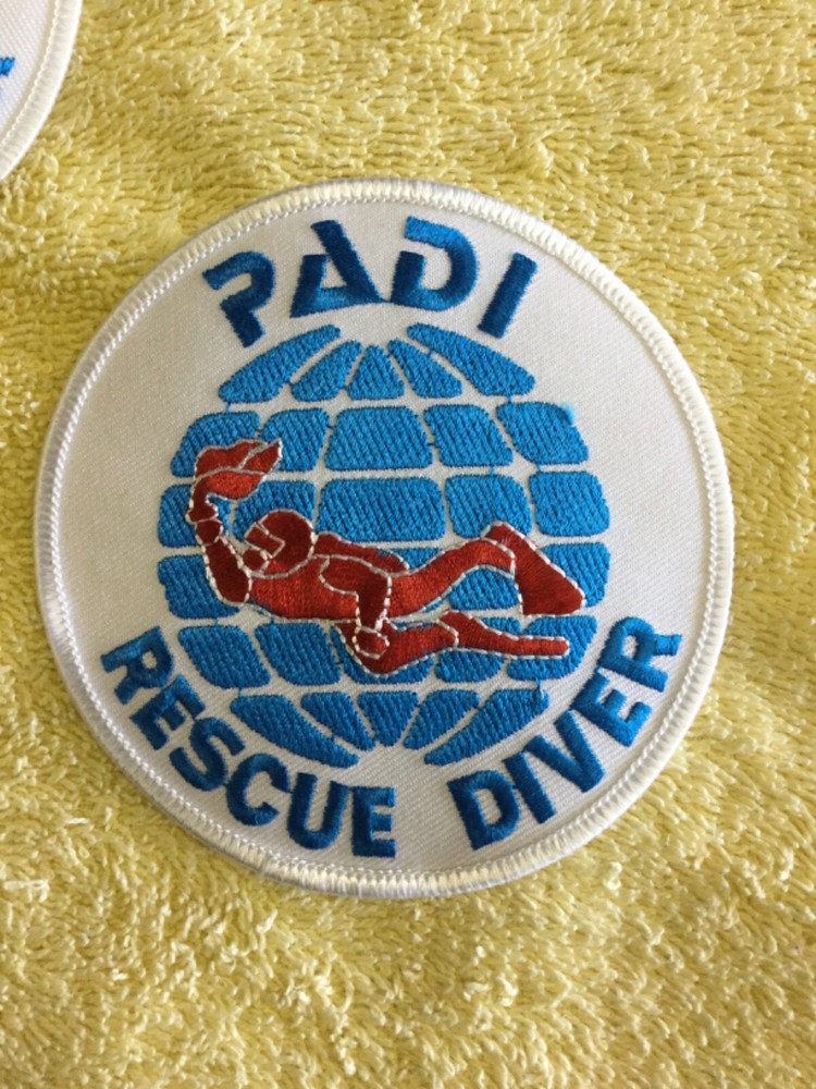 PADI RESCUE DIVER SCUBA PATCH - 5 TOTAL - AS PICTURED