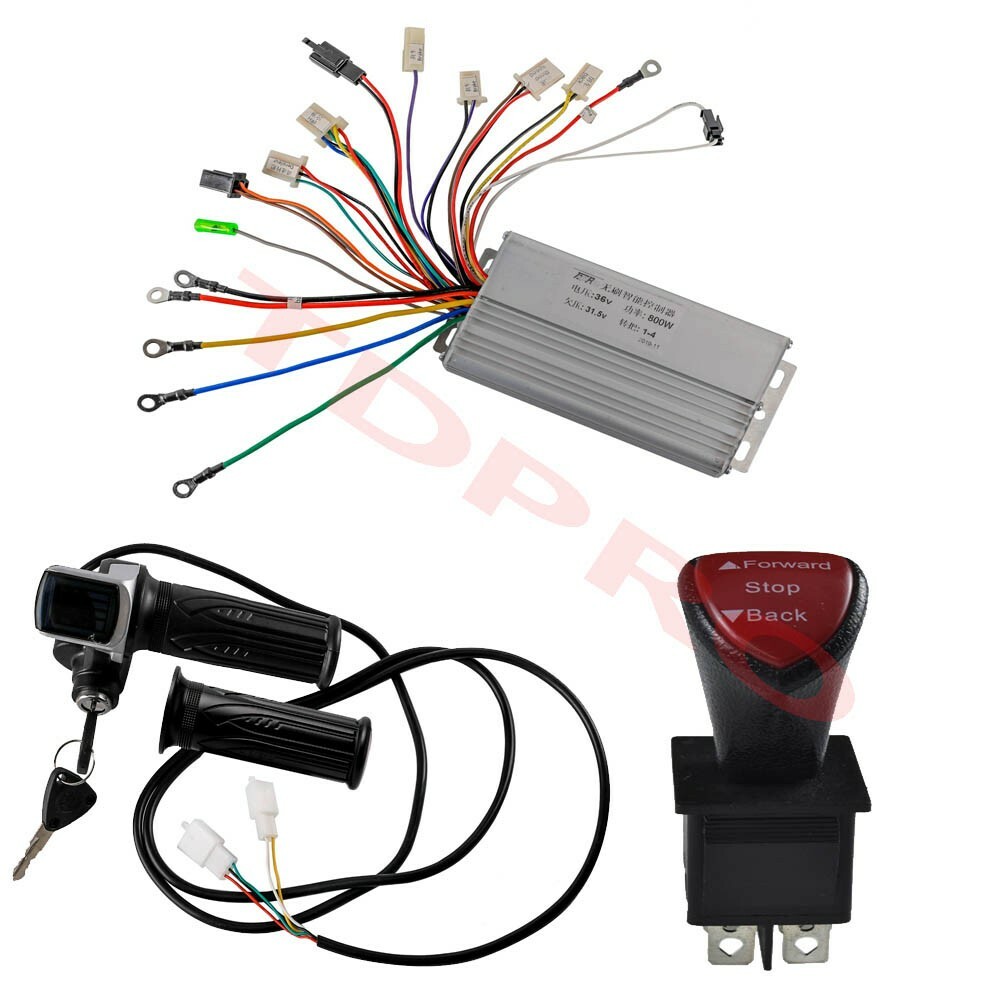 36v 800w Brushless Motor Speed Controller LCD Throttle Reverse EBike Bicycle ATV