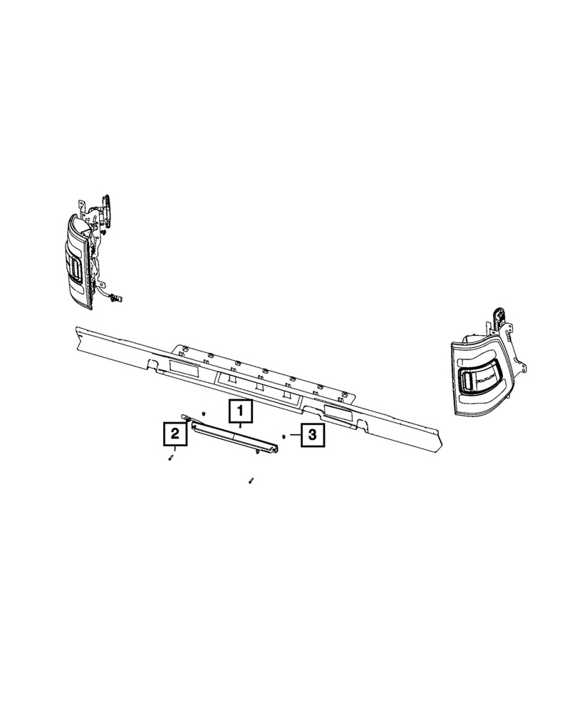 Genuine Mopar Tailgate Lamp Bar 68362184AB