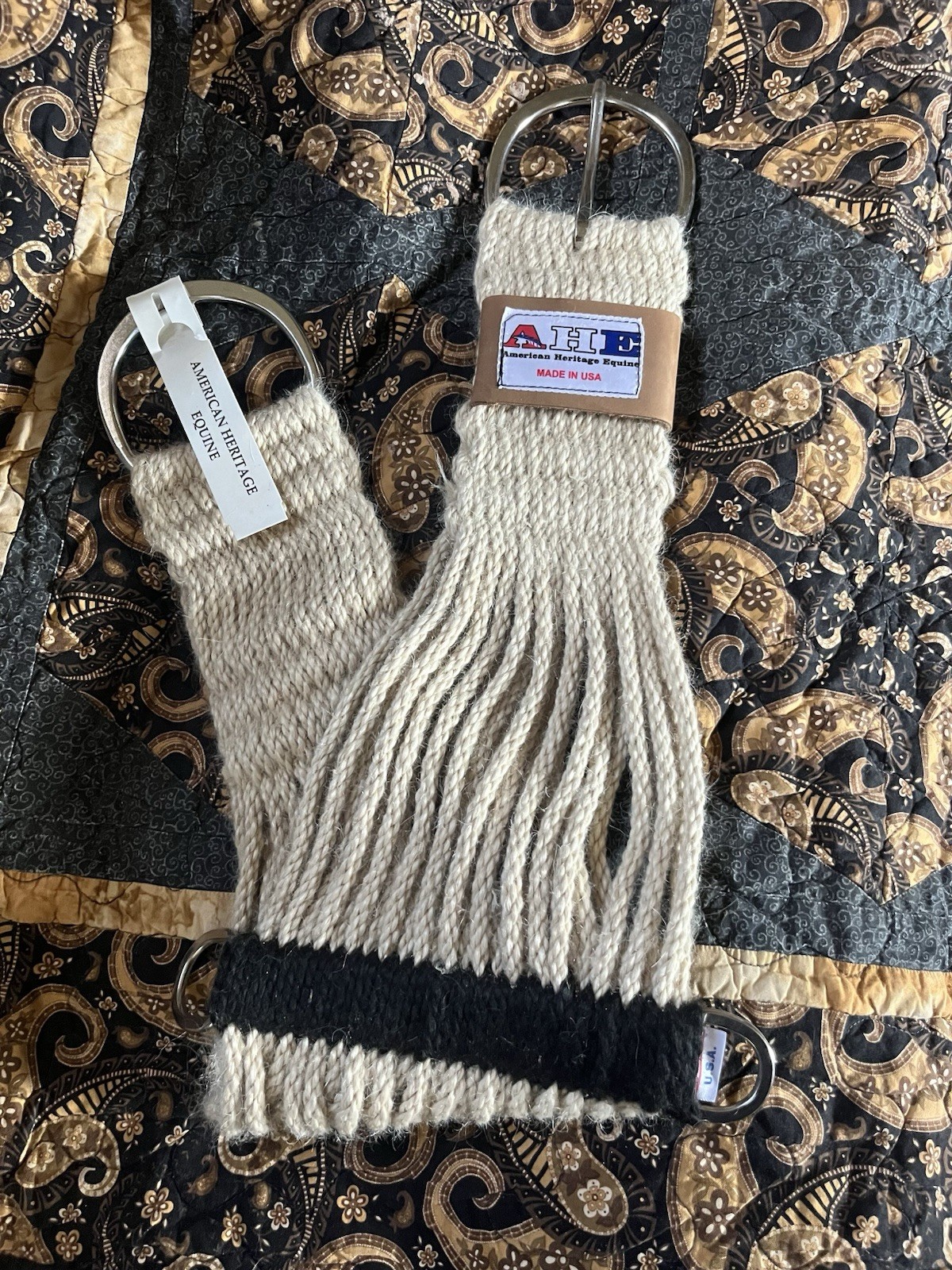 Western Mohair 27 Strand String Roper Girth Cinch Horse Size 36” Made In USA 652