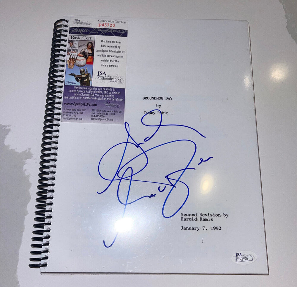 ORIGINAL SIGNATURE AUTOGRAPH Andie MacDowell COMPLETE SCRIPT GROUNDHOG DAY W/COA