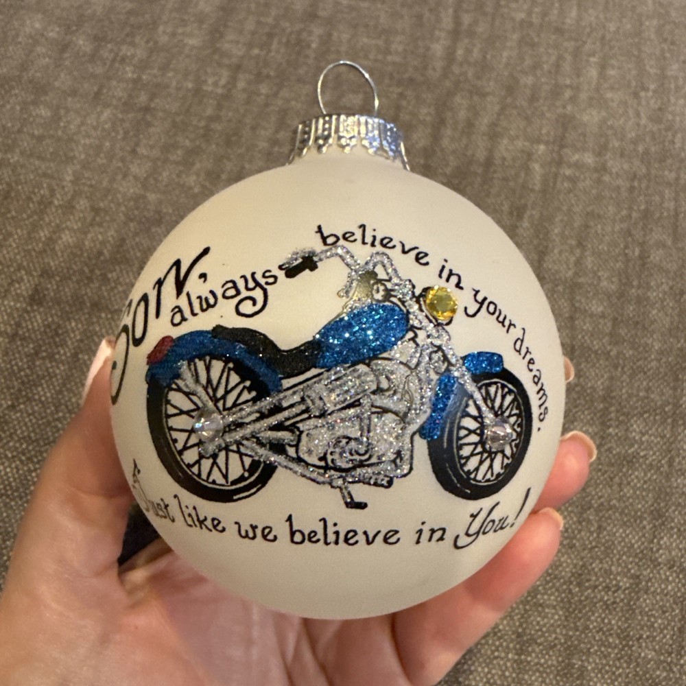 Son Christmas Ornament With A Motorcycle