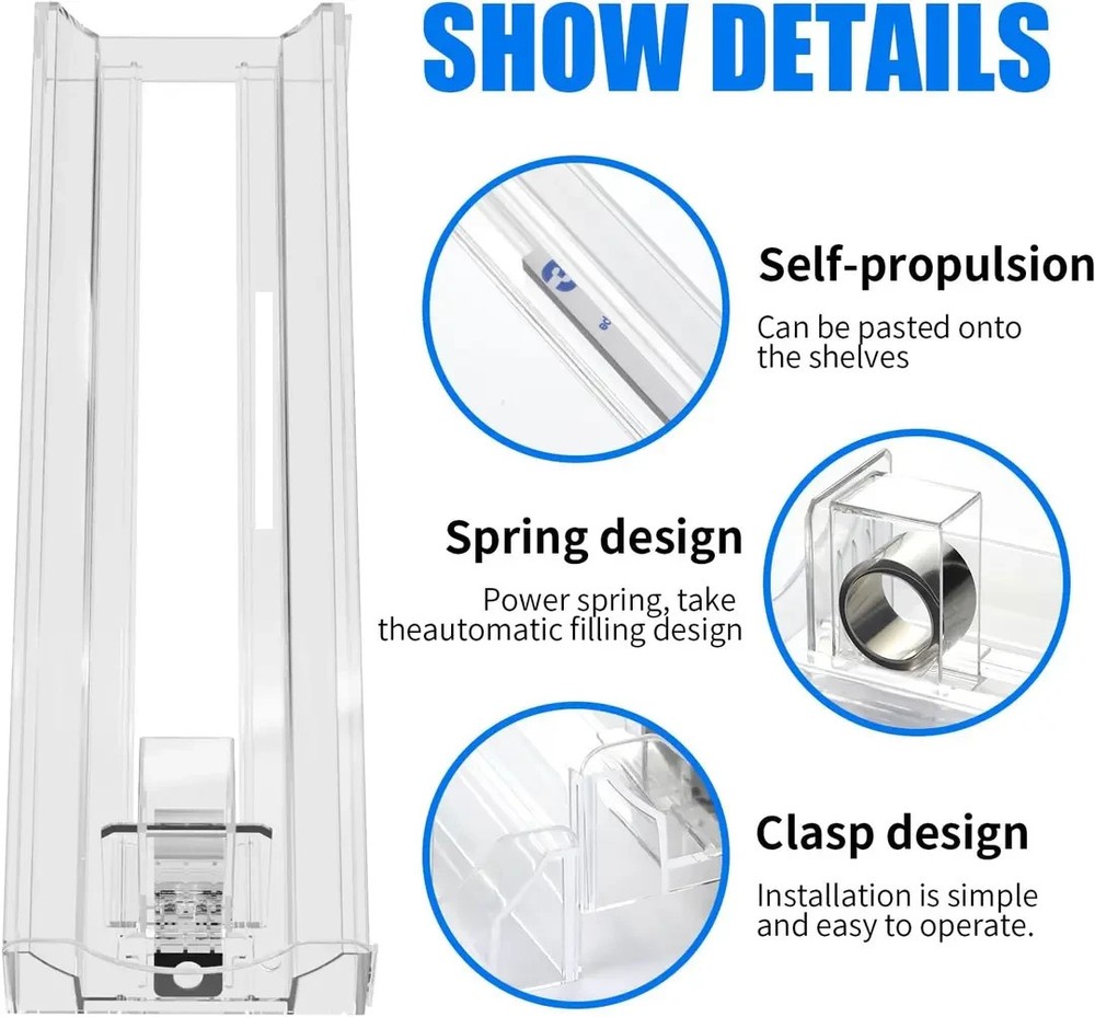 Snus Organizer System Shelf Pusher Spring-Loaded Round-Jar Display 10 Pushers