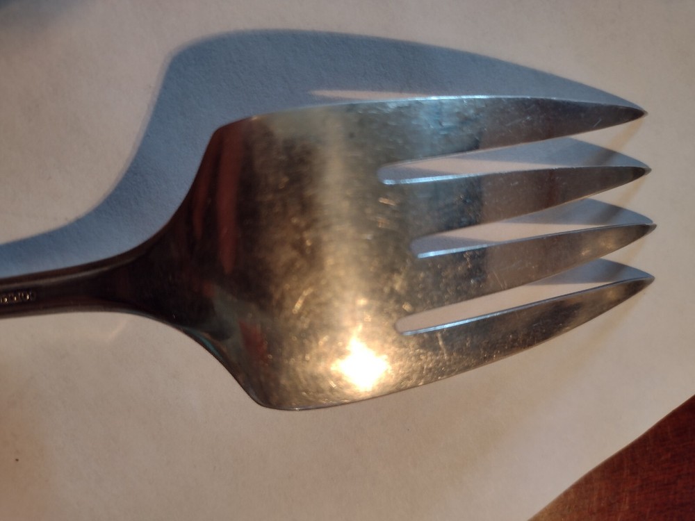 1917 ADAM MEAT FORK MASTER BUTTER Community Plate Oneida Serving silverplate
