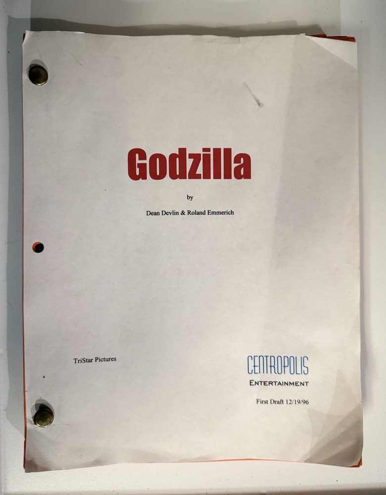 Godzilla Original Movie Script Screenplay Draft Cinephonic Ent. Unproduced