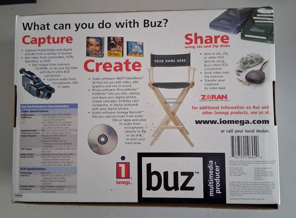 Vintage IOMega Buz Multimedia Producer (No Software)