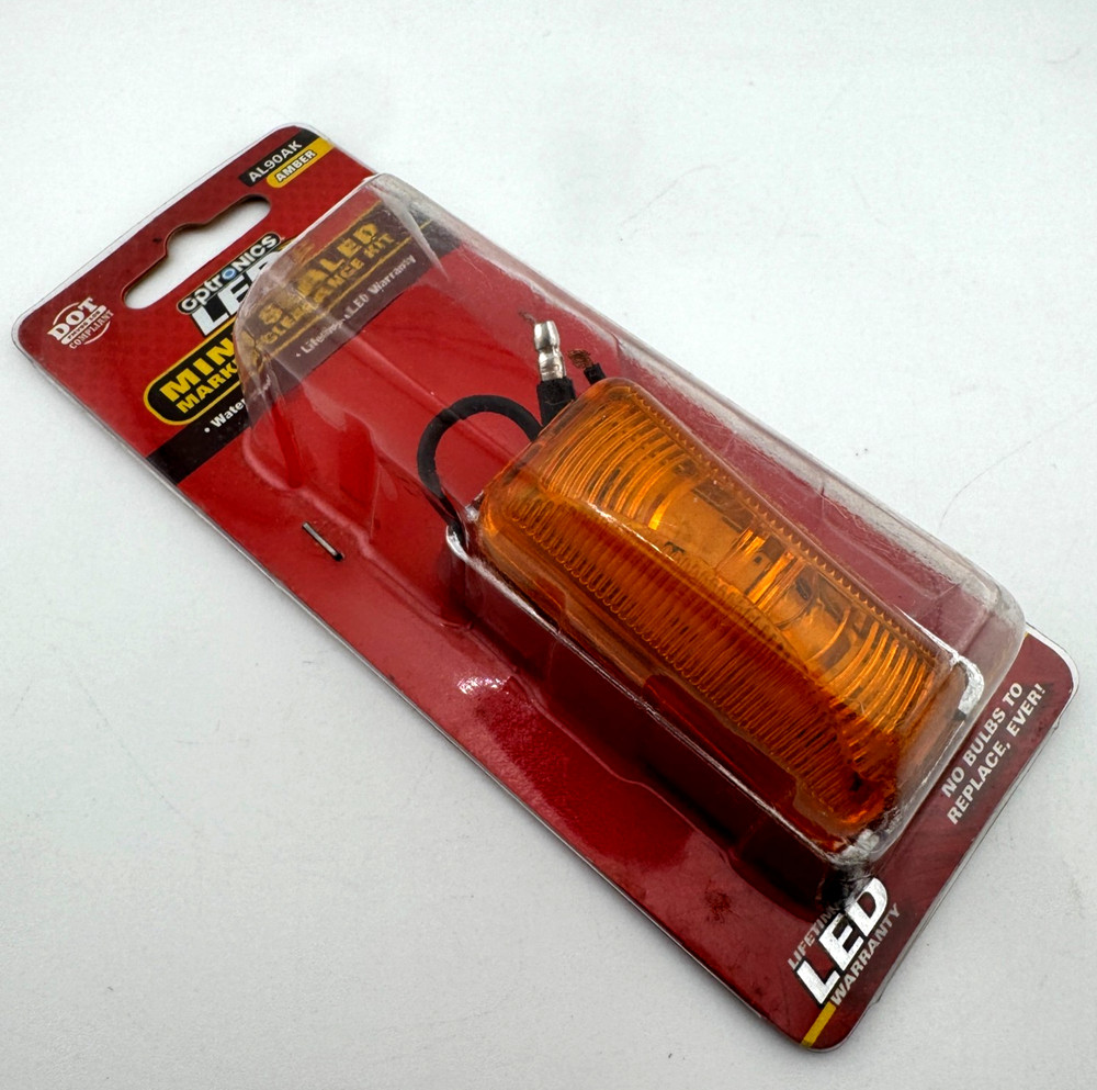 AL90 Series Yellow Rectangular Snap-in Mount LED Clearance Marker Lights -2 Pack