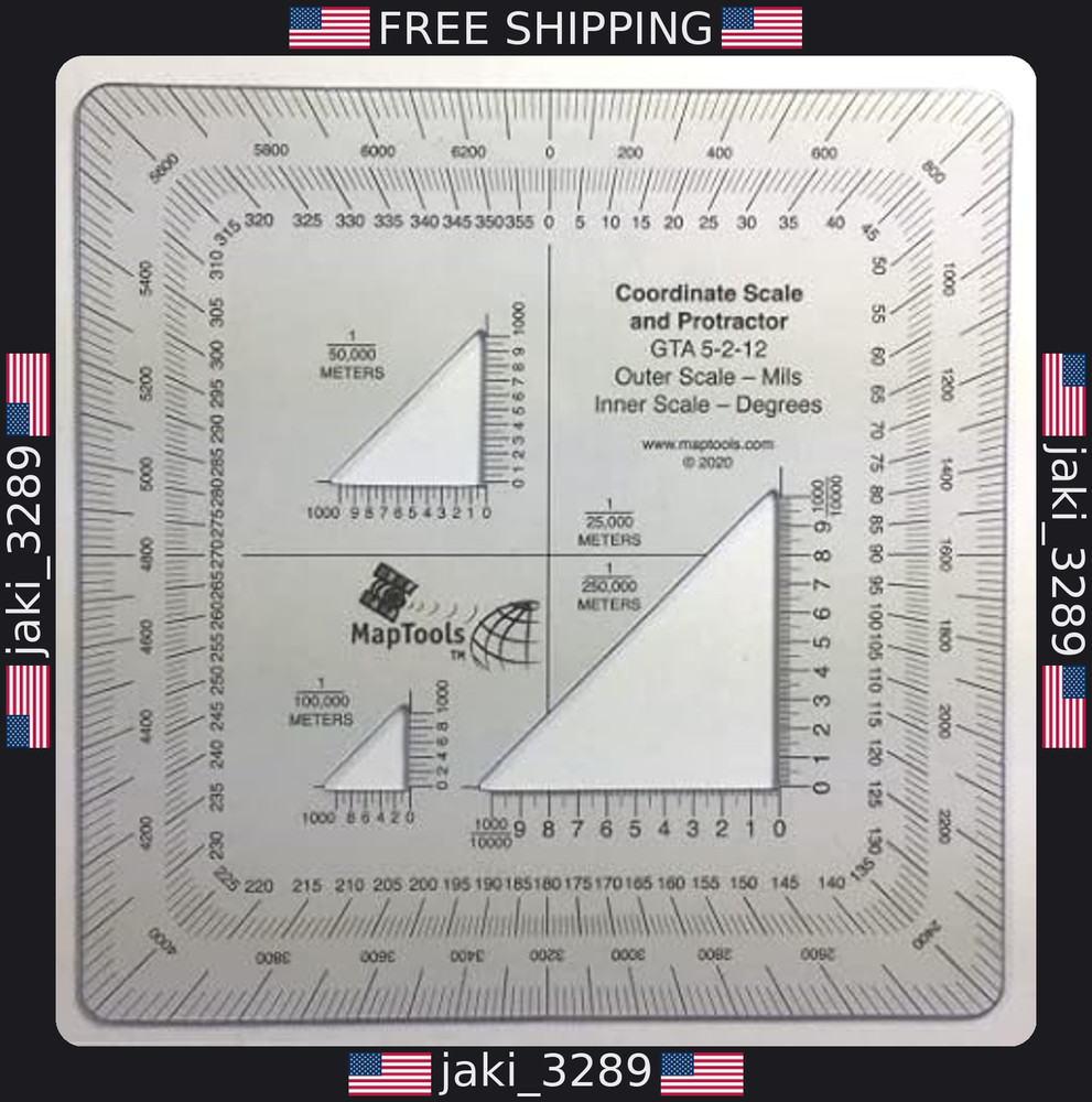 MapTools Military UTM/MGRS Coordinate Scale - Precision Measuring Tool