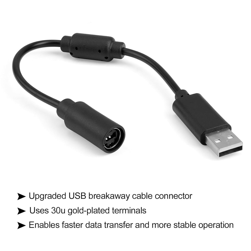 2PCS USB Breakaway Cable Adapter for Logitech G920 Thrustmaster Ferrari 458 Whee