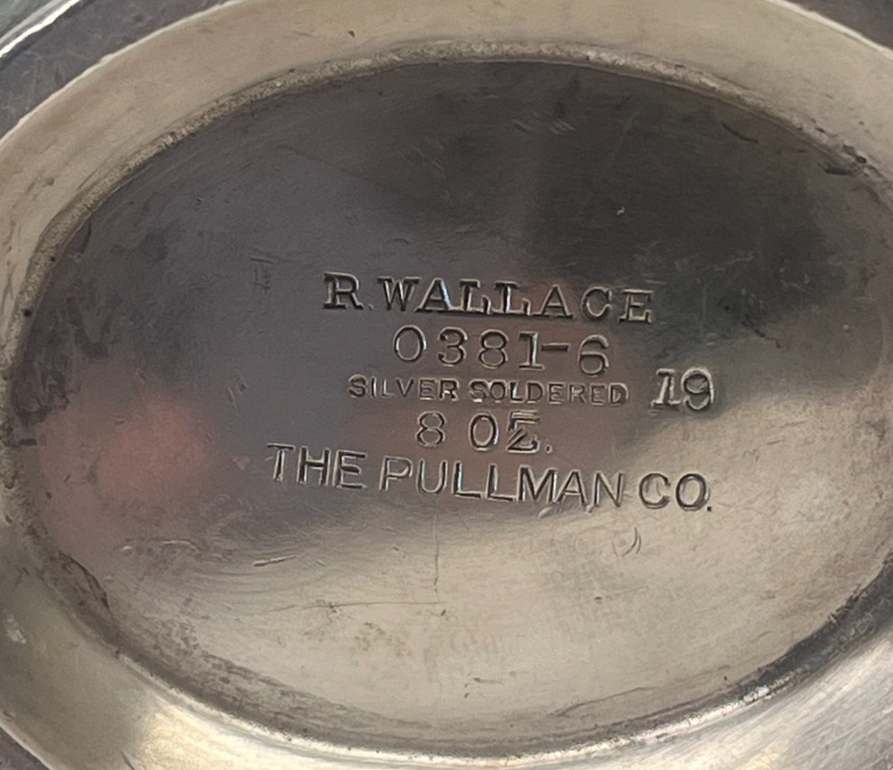 Silver Soldered The Pullman Co. Creamer